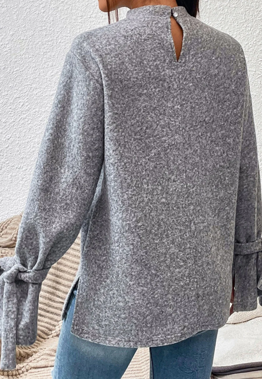 Tie Ribbon Cuff Sweater - Image 4