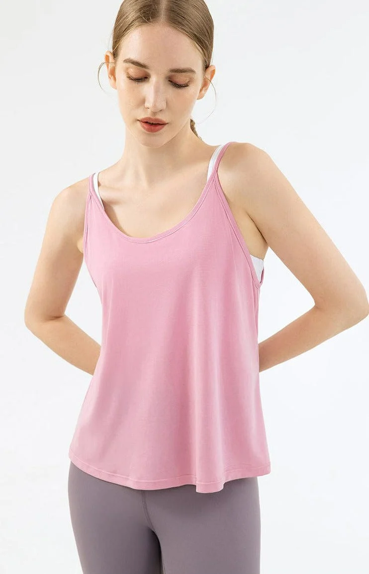 Tie String Back Loose Fit Active Shirt - Image 5
