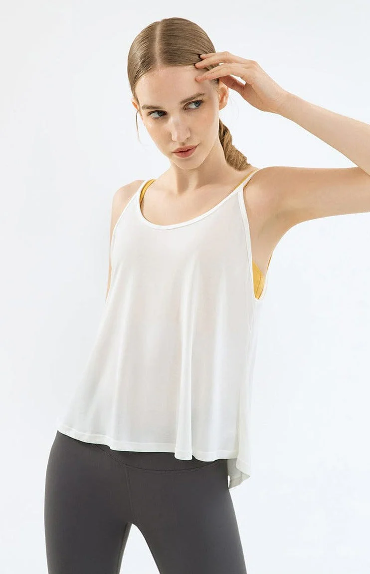 Tie String Back Loose Fit Active Shirt - Image 7