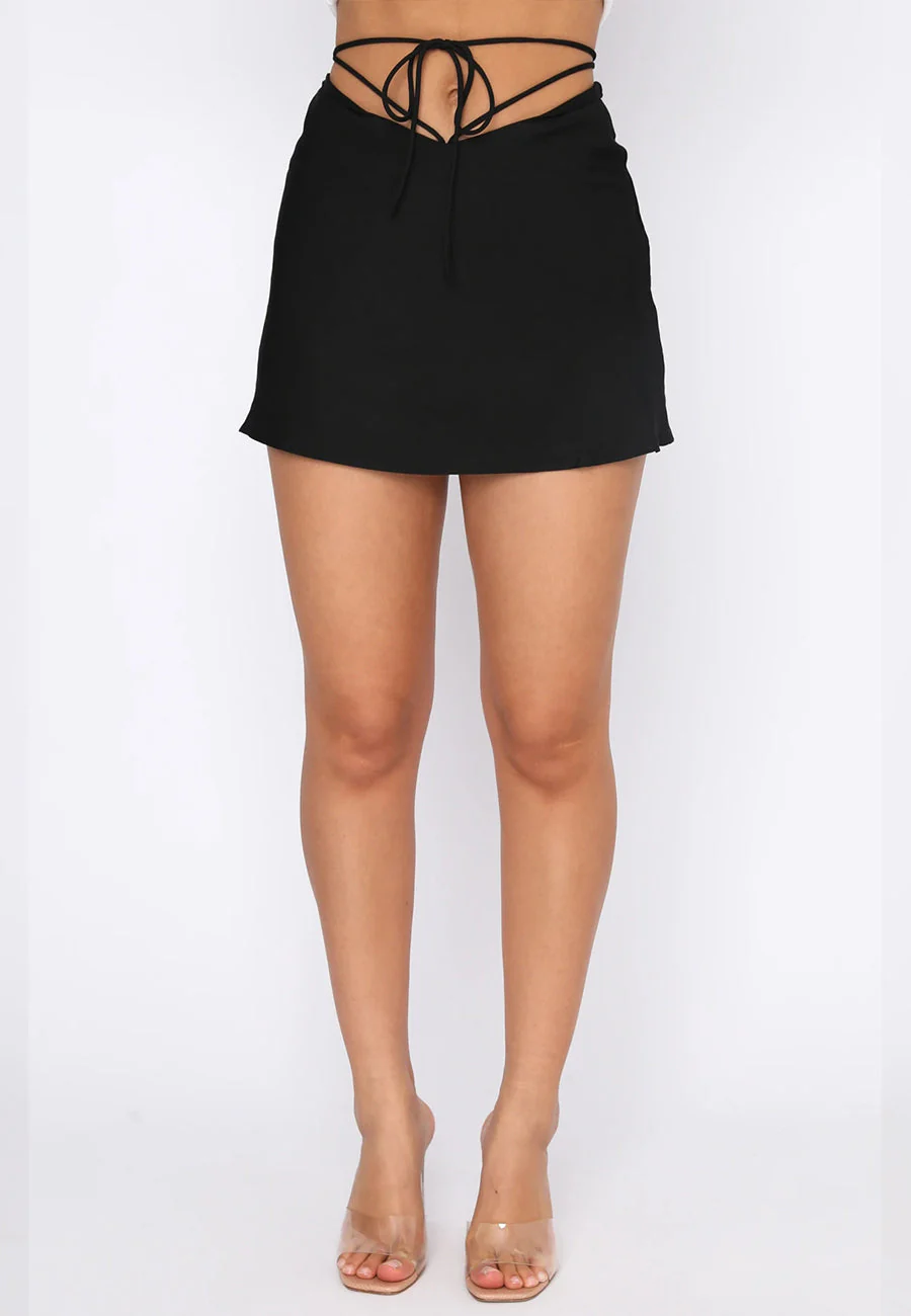 Tie Waist Mini Slip Skirt - Image 4