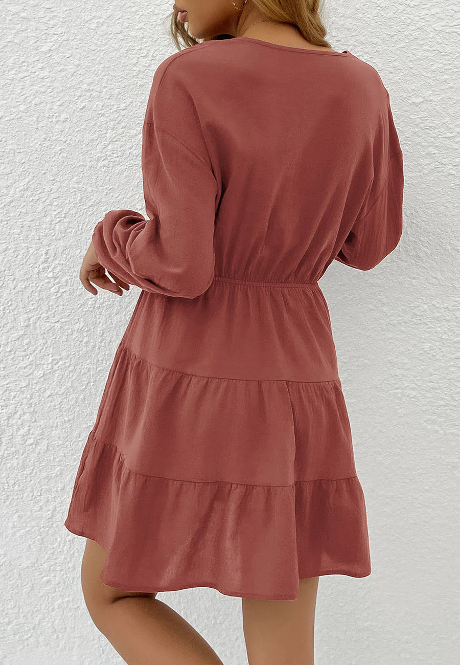 Tie Waist Tiered Dress - Image 17