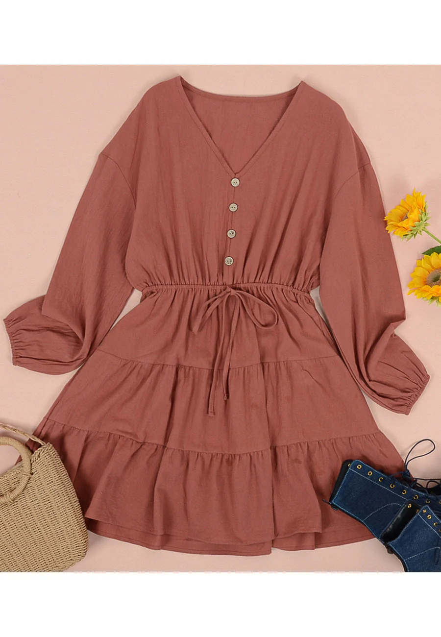 Tie Waist Tiered Dress - Image 18