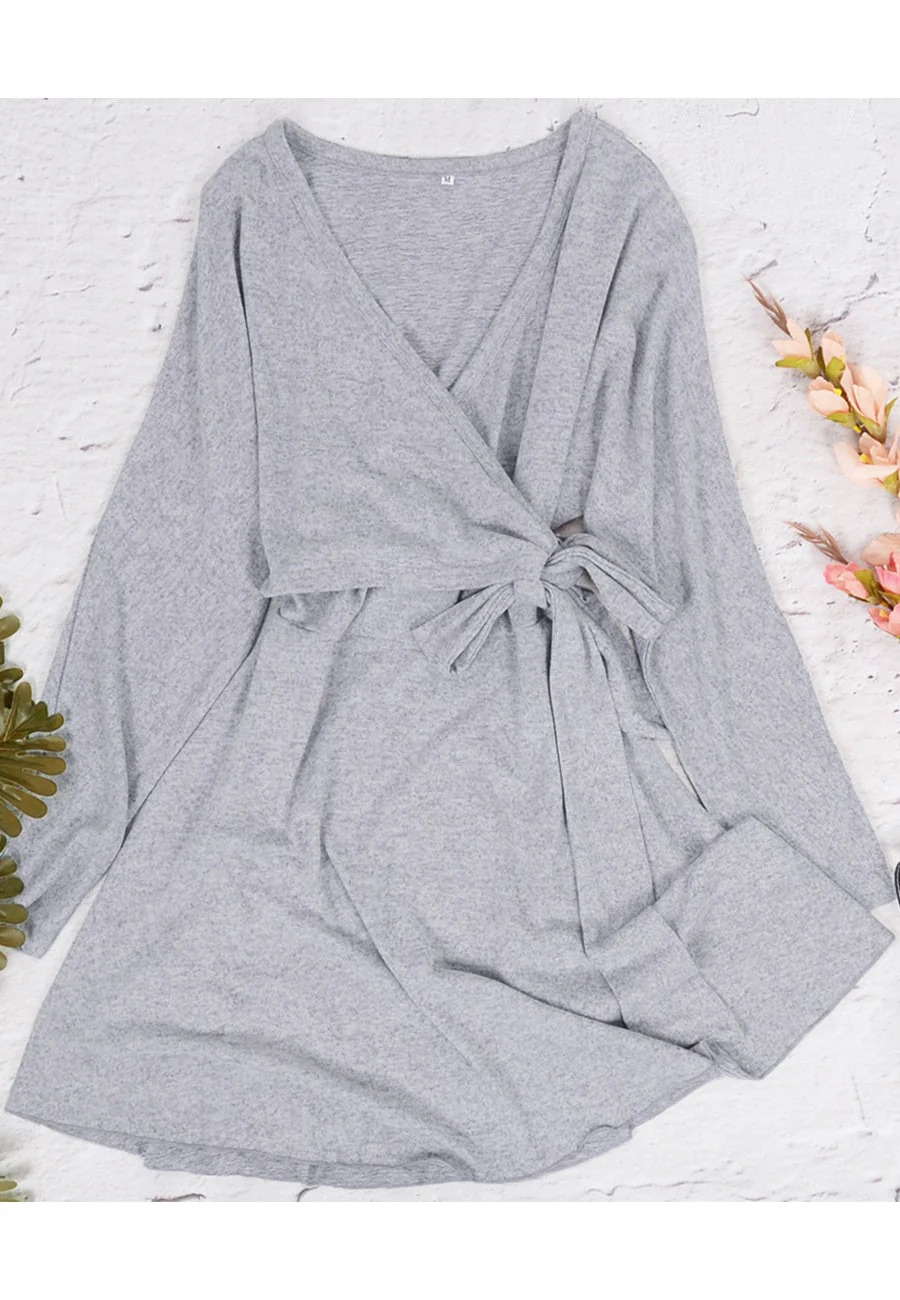 Tie Waist Wrap Dress - Image 6