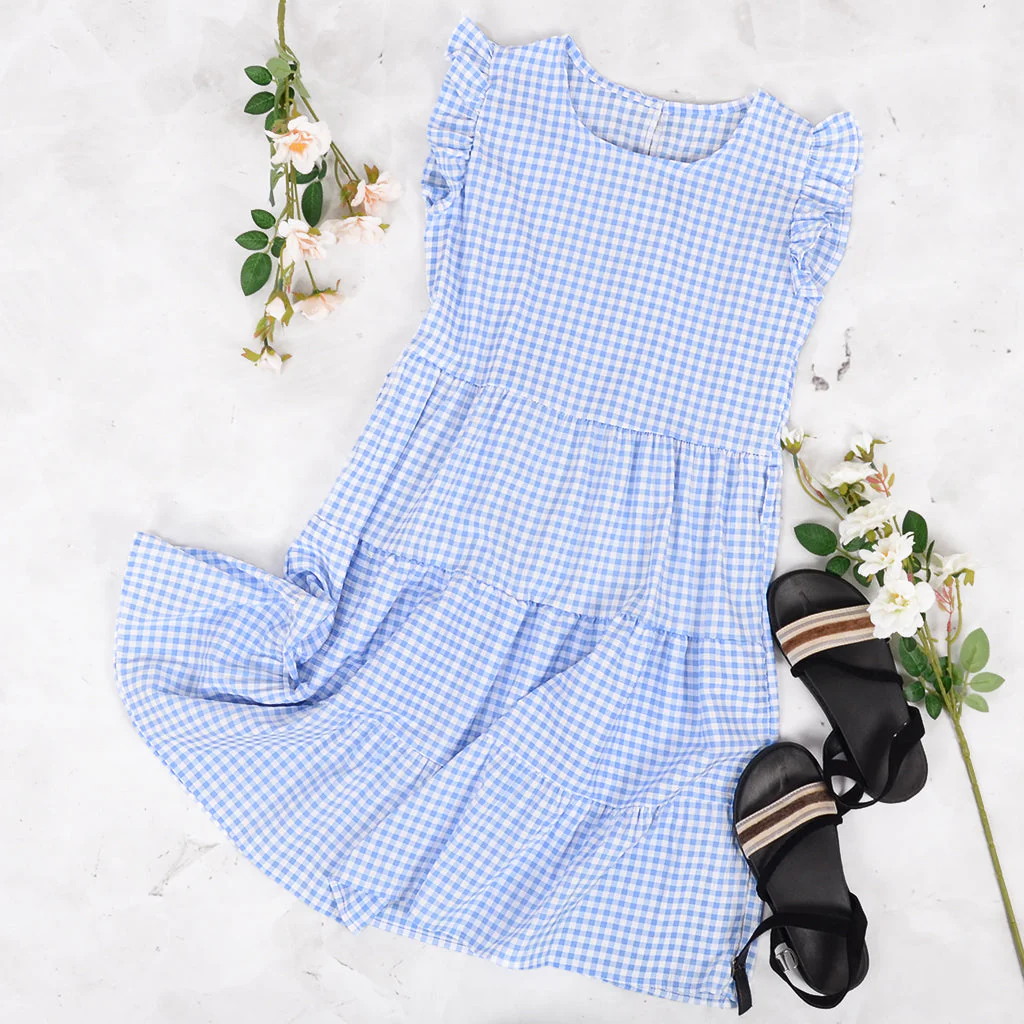 Tiered Ruffle Sleeve Tunic Dress - Image 2