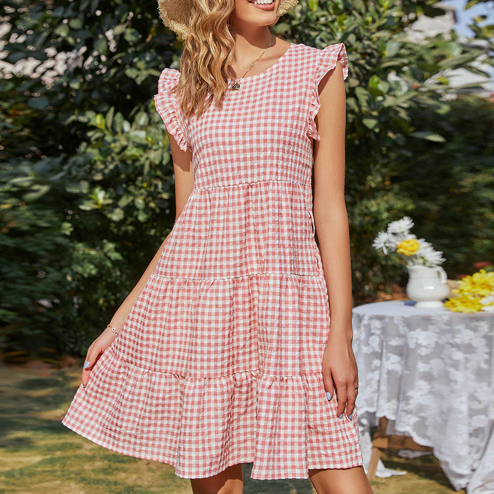 Tiered Ruffle Sleeve Tunic Dress - Image 5