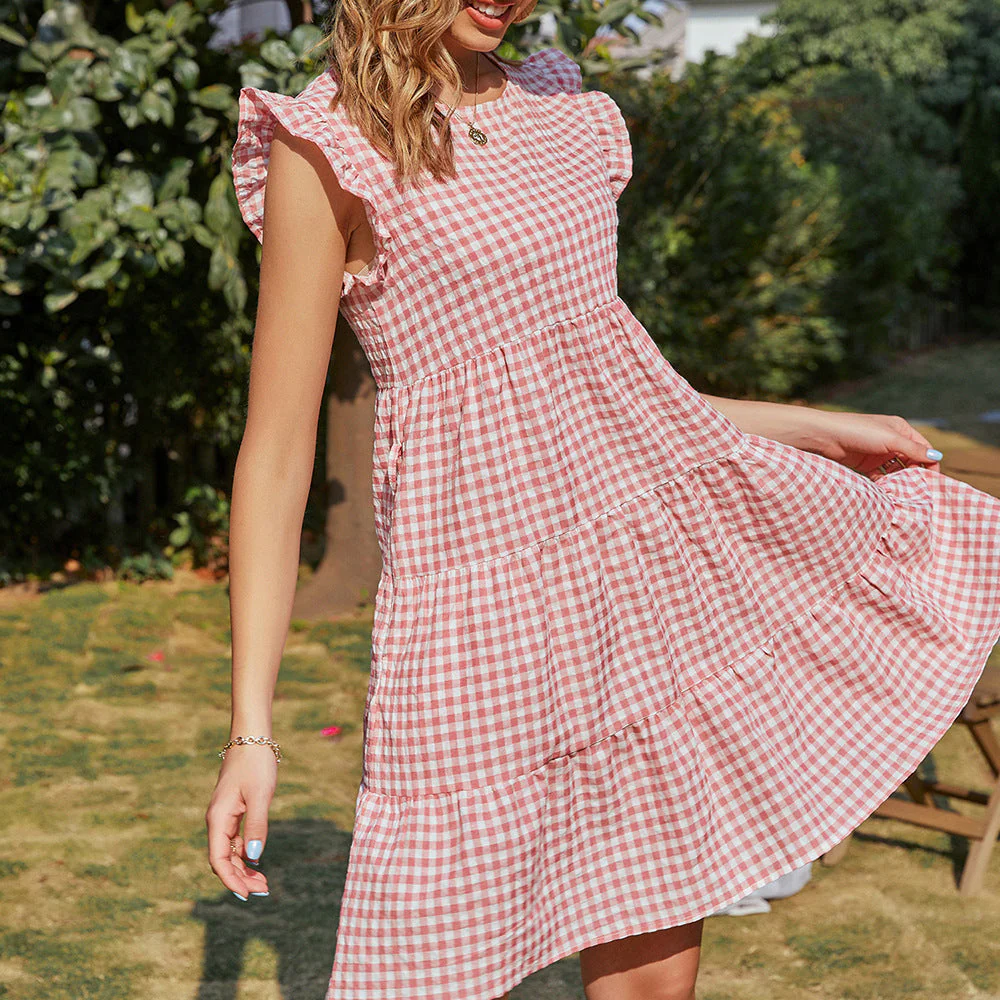 Tiered Ruffle Sleeve Tunic Dress - Image 6
