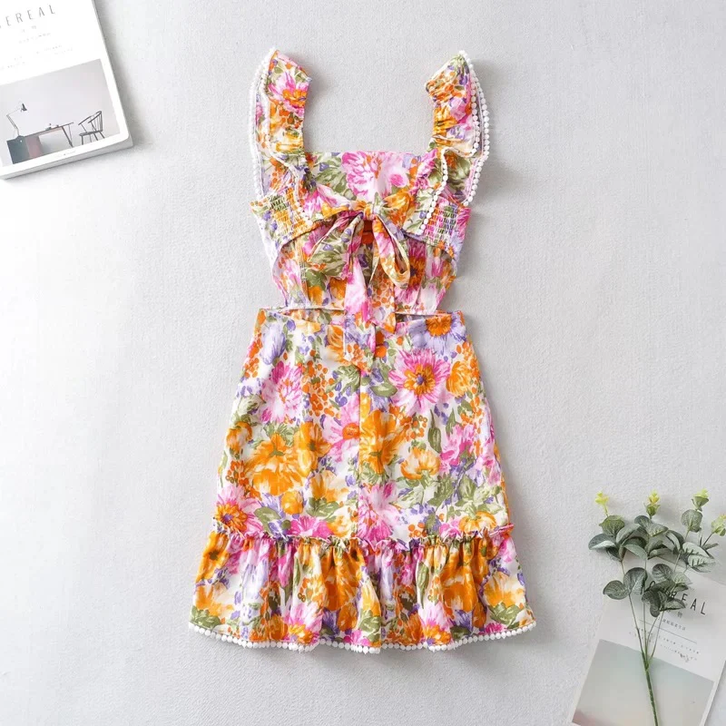 Tiered Ruffle Vibrant Floral Dress - Image 7