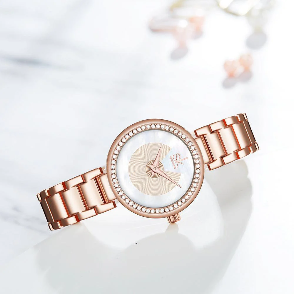 Trend Diamond Waterproof Steel Band Quartz Watch - Image 4