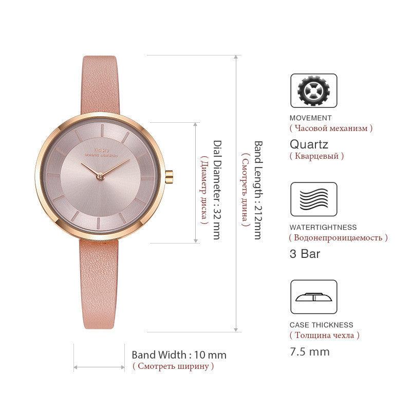 Trend  Thin Ladies Student Waterproof Watch - Image 3