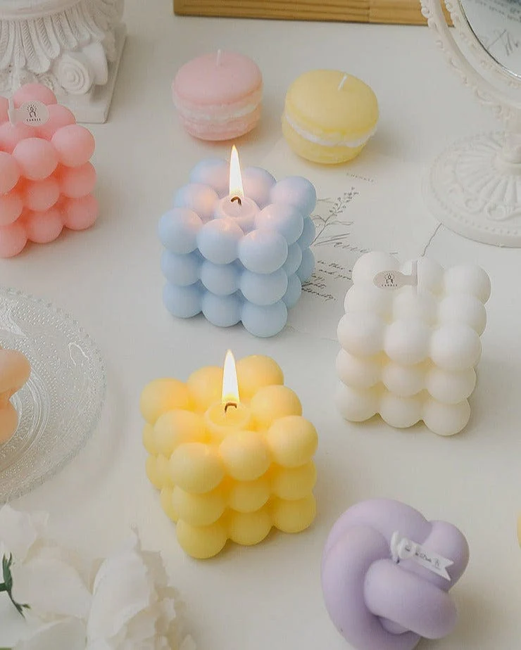 Trendy Bubble Cube Candle - Image 2