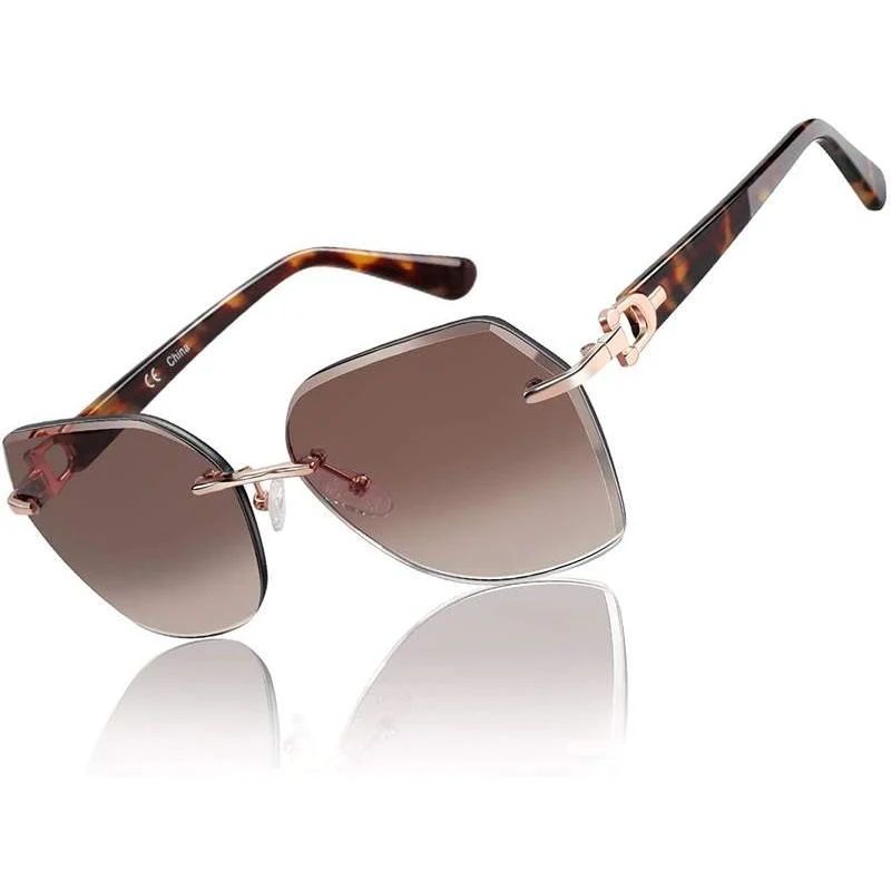 Gradient UV Protection Geometric Sunglasses - Image 2