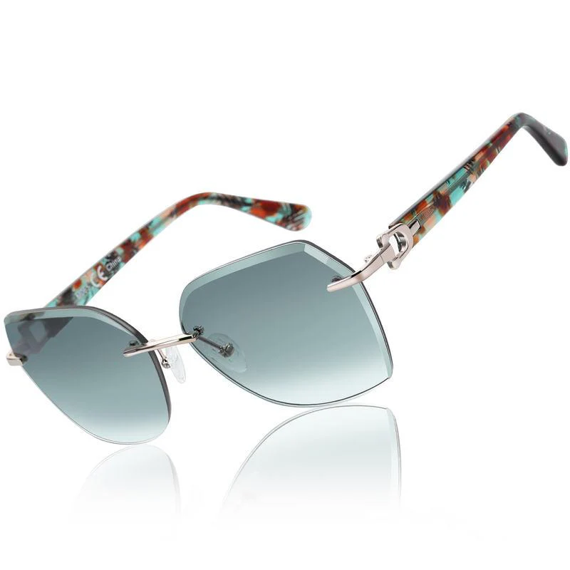 Gradient UV Protection Geometric Sunglasses - Image 3
