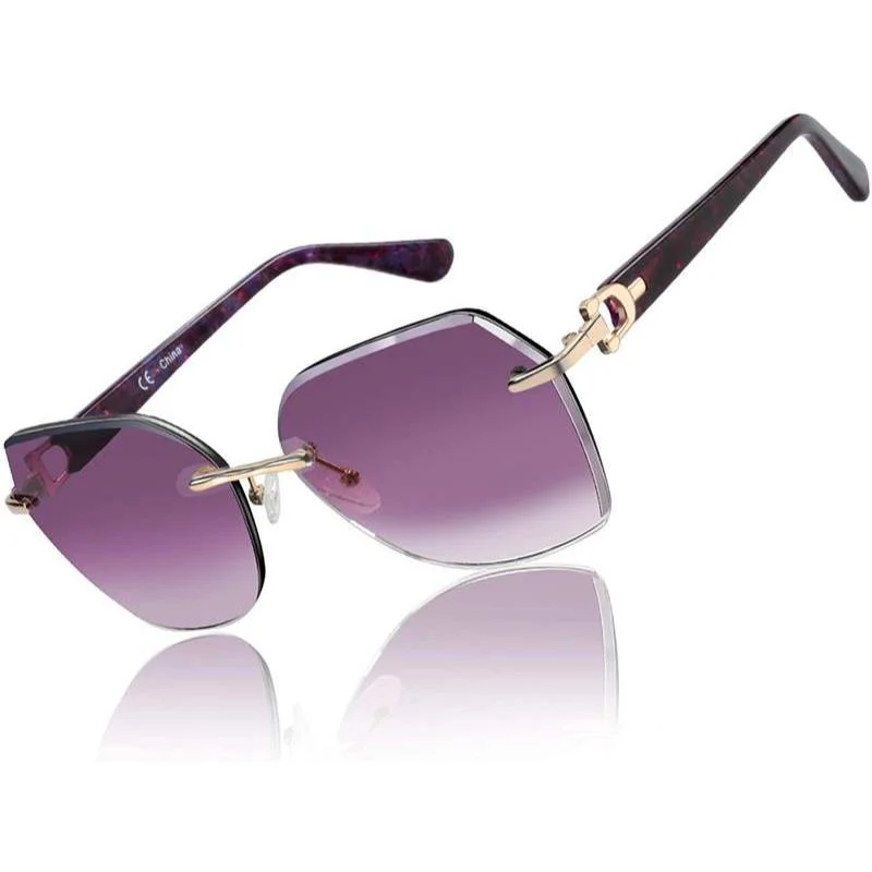 Gradient UV Protection Geometric Sunglasses - Image 4