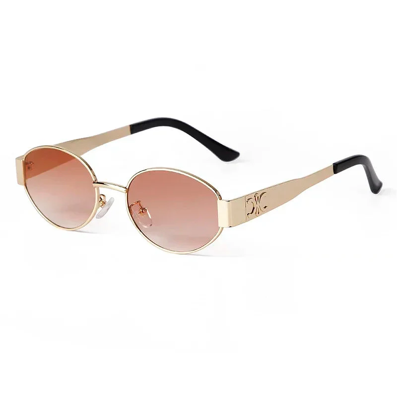Retro Oval Sunglasses for Women - Image 6