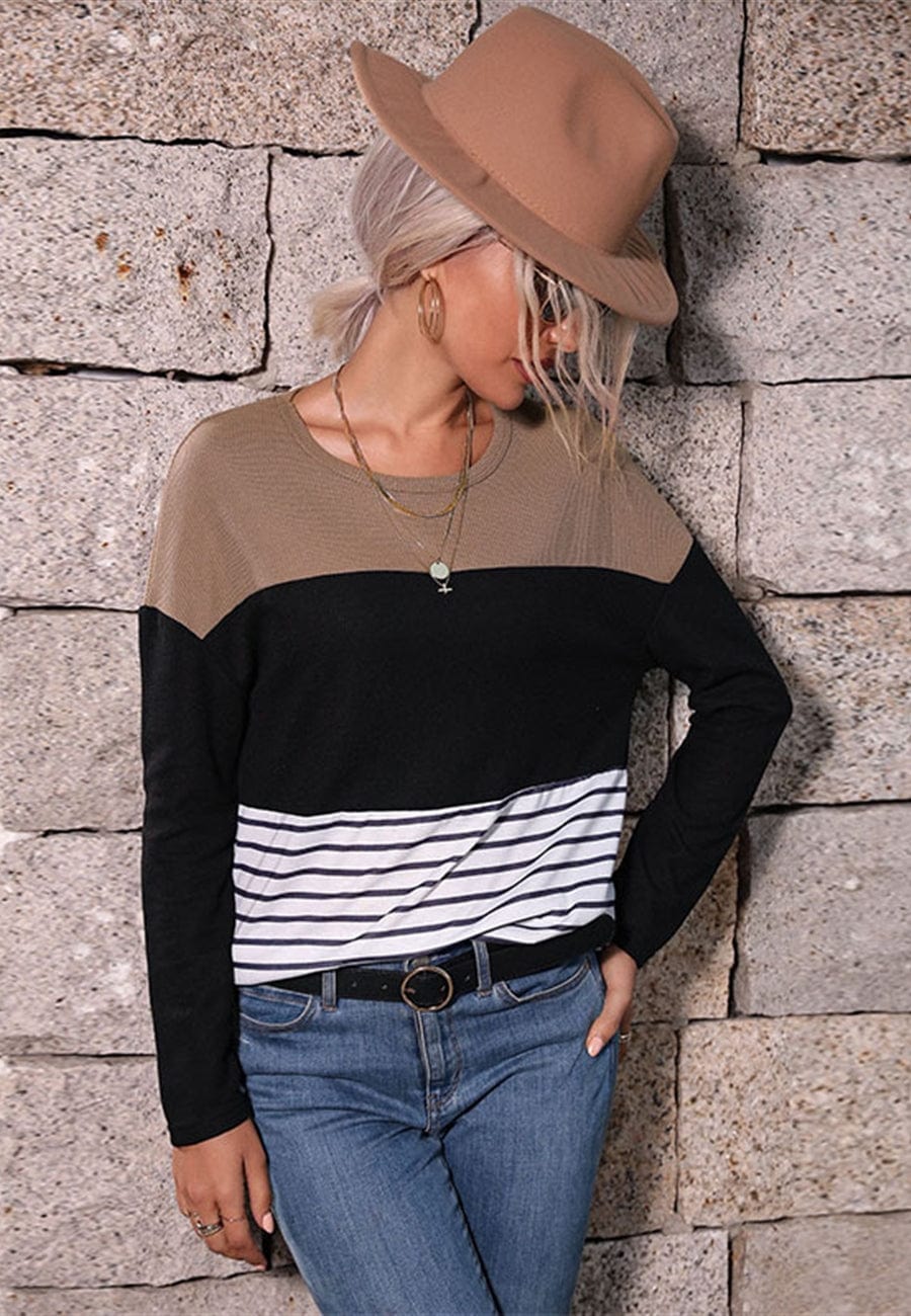 Tri-Tone Striped Print Sweater - Image 3