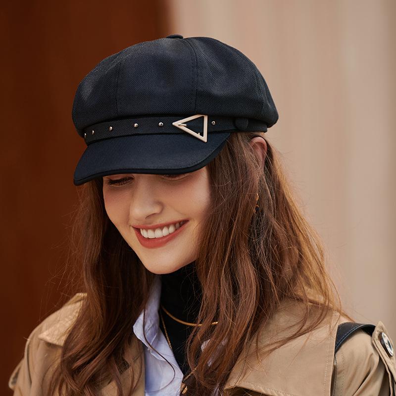 Triangle Buckle Gold Stud Cap - Image 2
