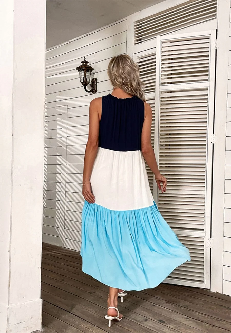 Triple Tone Tiered Summer Dress - Image 3
