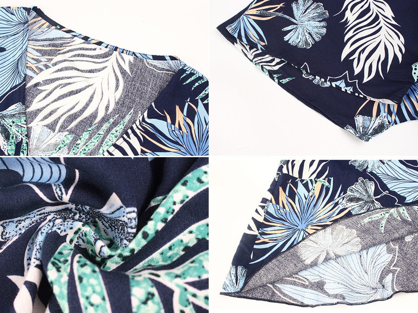 Tropical Print Summer Wrap Dress - Image 5