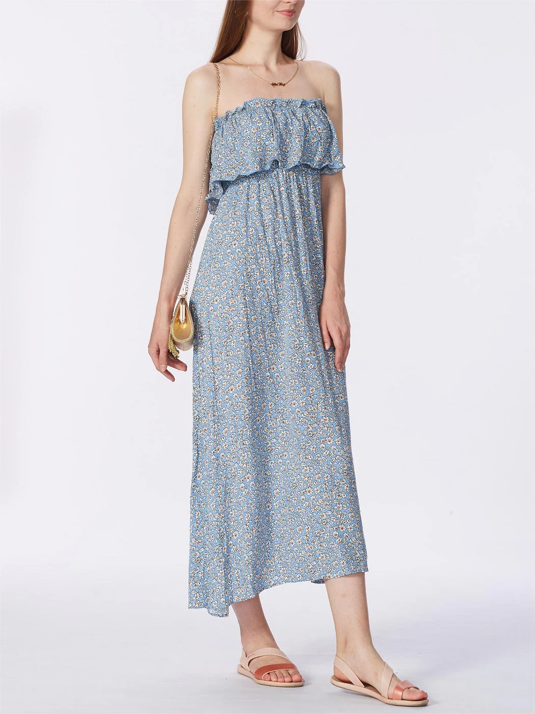Tube Layered Floral Print Dress - Image 16