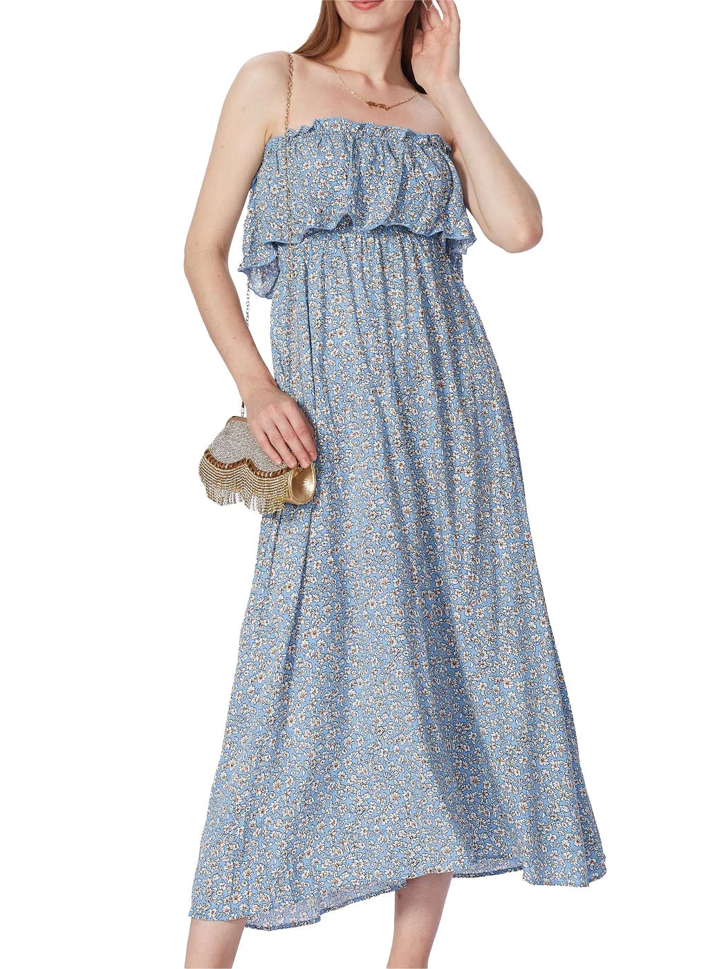 Tube Layered Floral Print Dress - Image 17