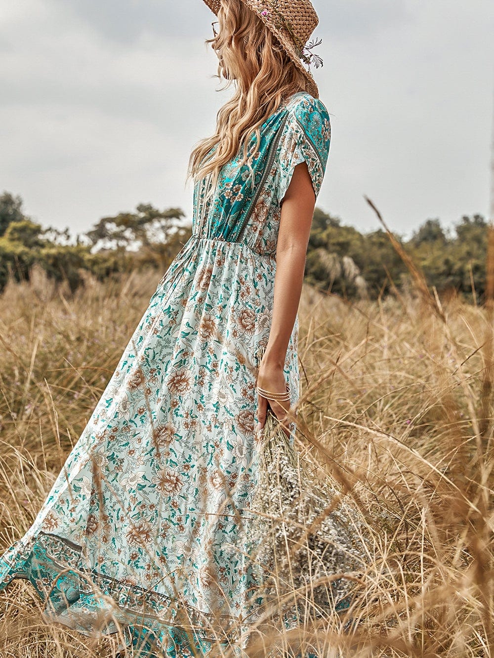 Tulip Sleeve Boho Dress - Image 4