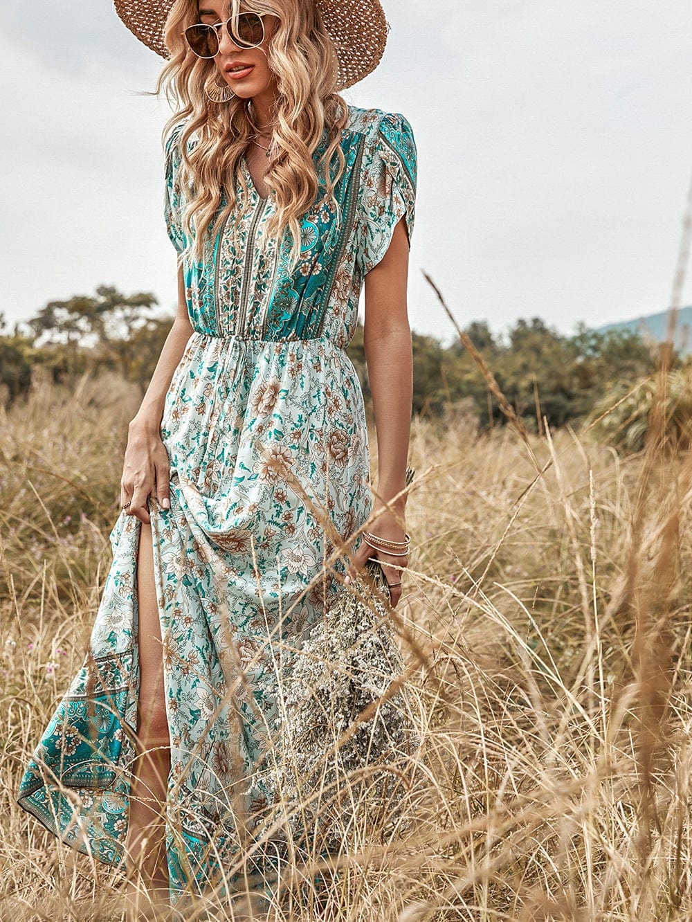 Tulip Sleeve Boho Dress - Image 5