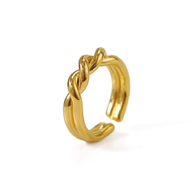 Twist Braid Gold Ring - Image 2