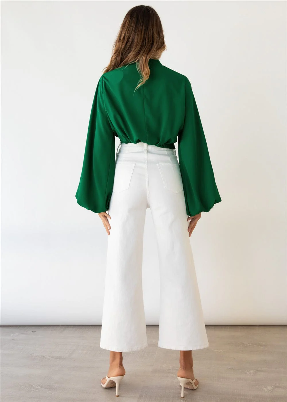 Twist Front Bishop Sleeve Blouse - Image 11
