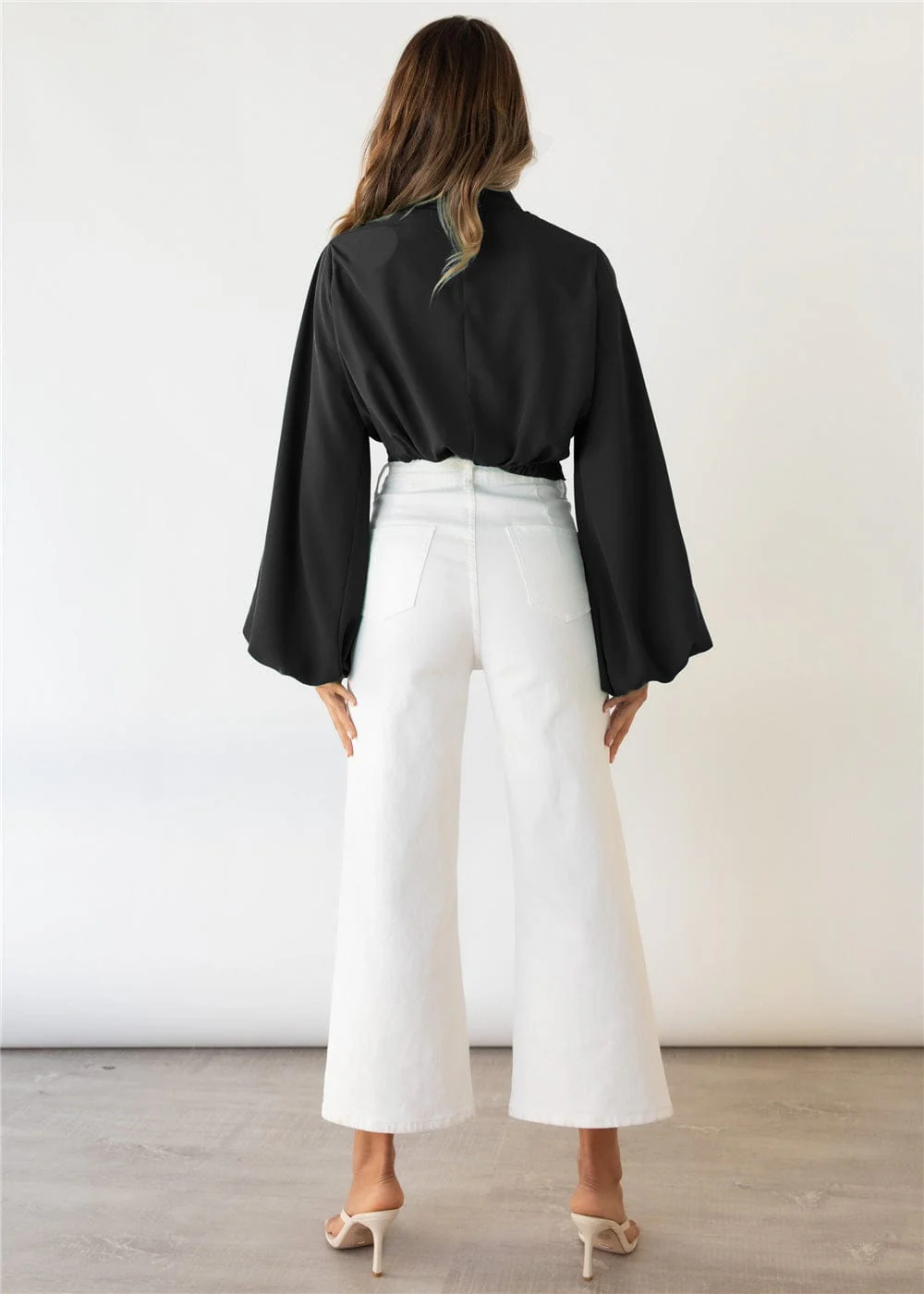 Twist Front Bishop Sleeve Blouse - Image 7
