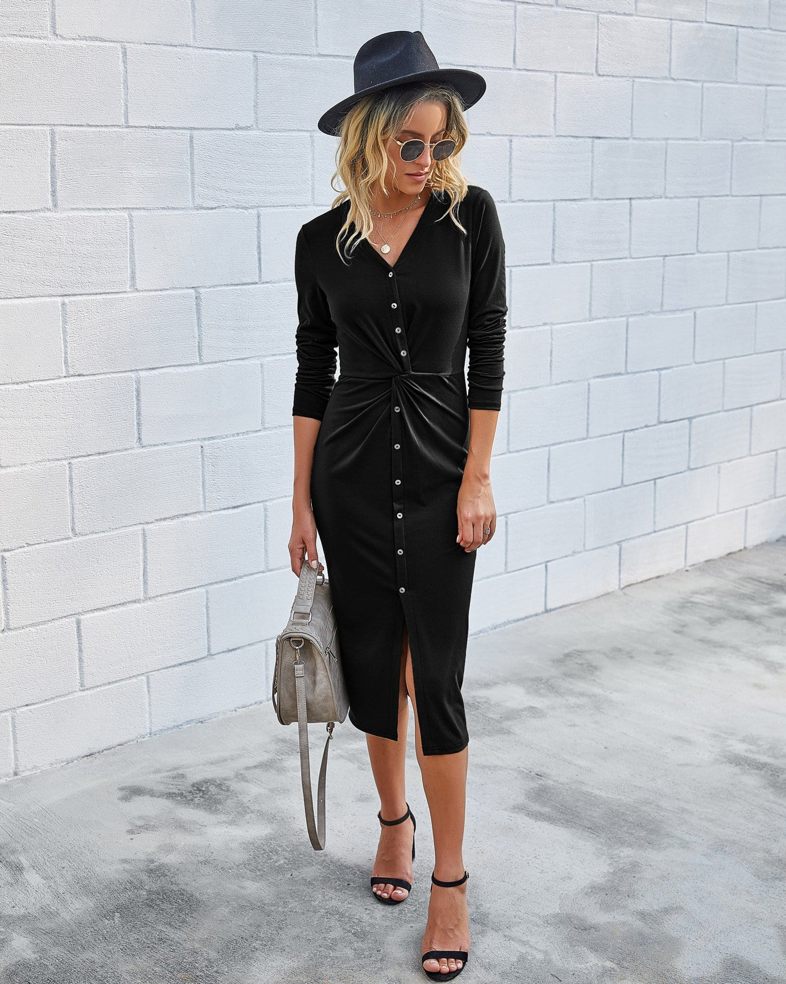 Twist Front Bodycon Dress - Image 11