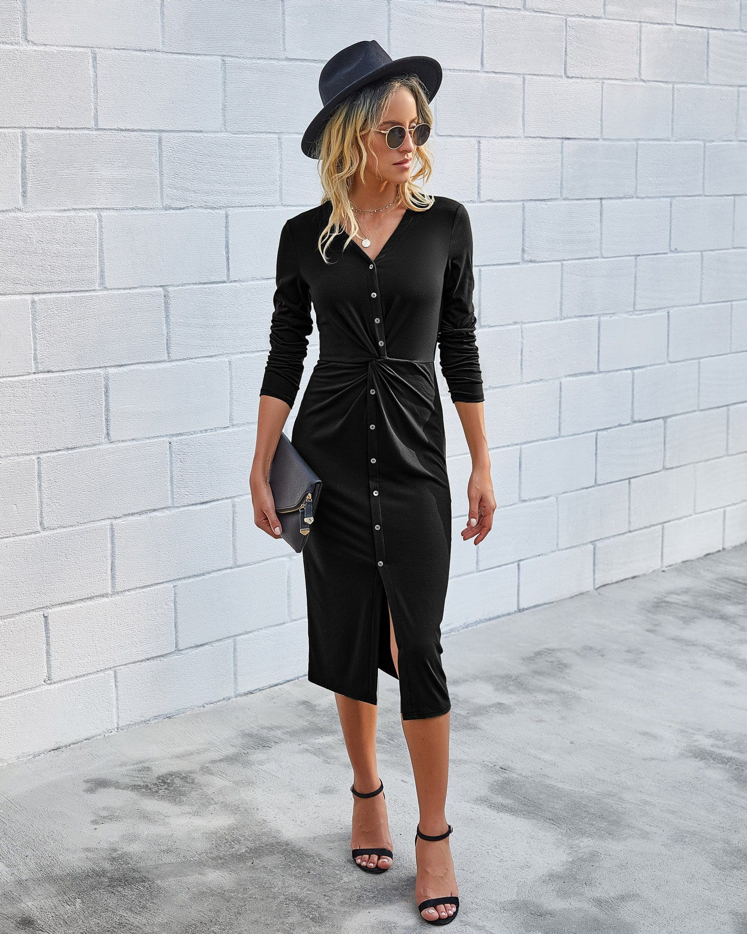 Twist Front Bodycon Dress - Image 12
