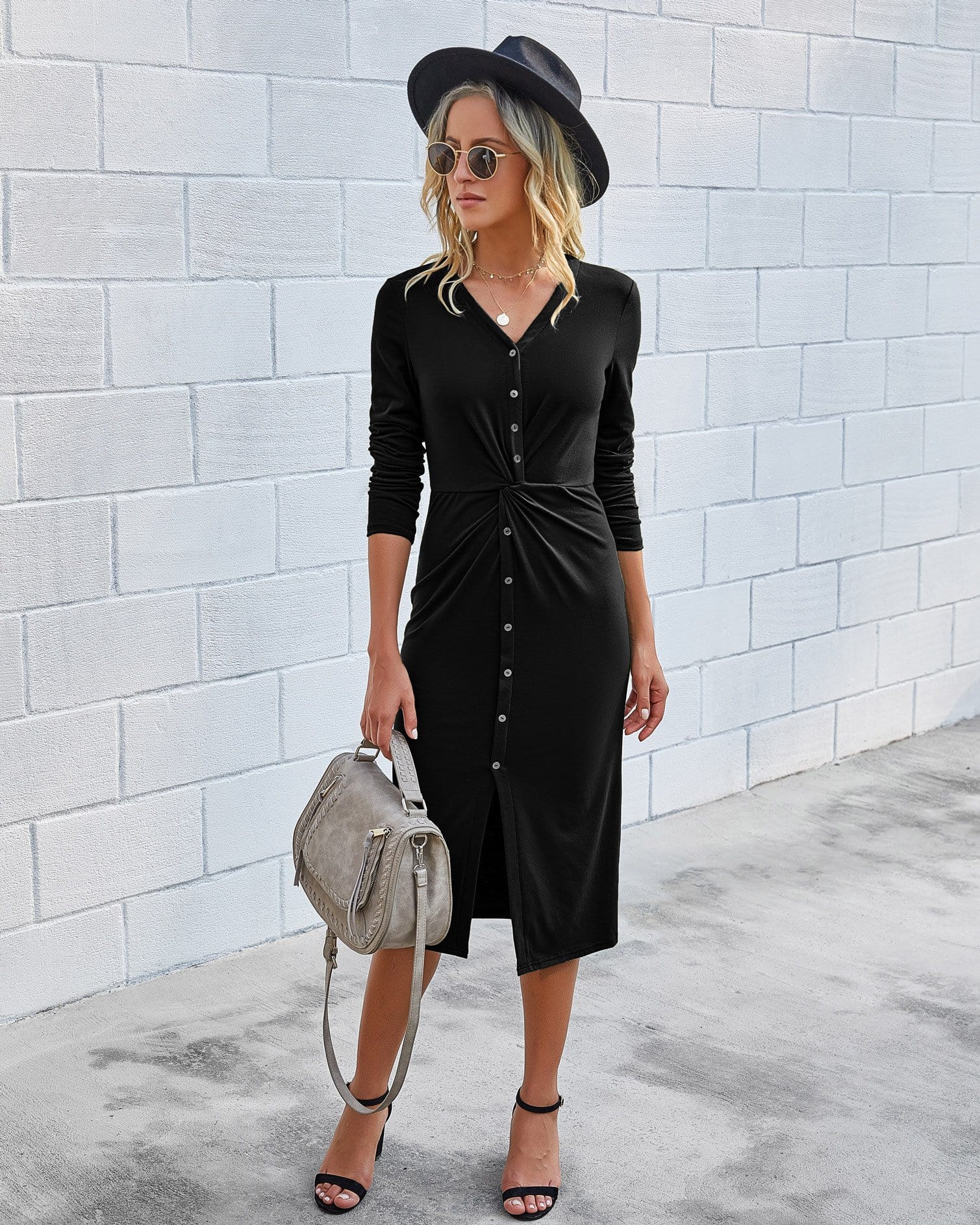 Twist Front Bodycon Dress - Image 7