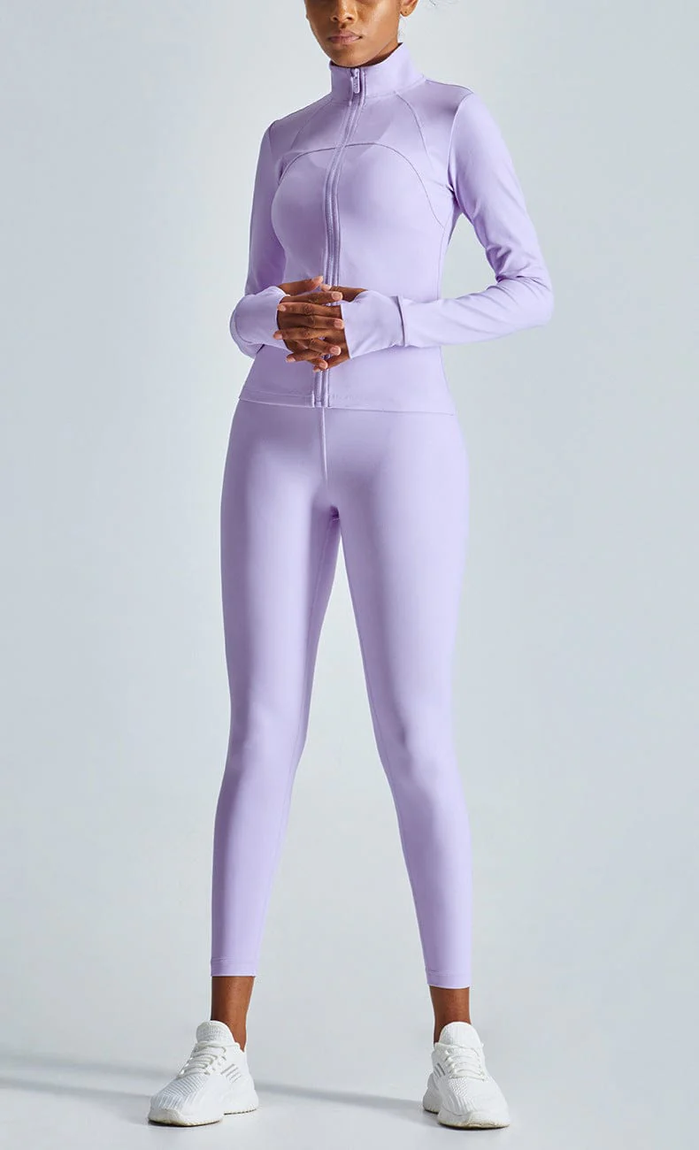 Two-Piece Jacket & High-Rise Leggings Set