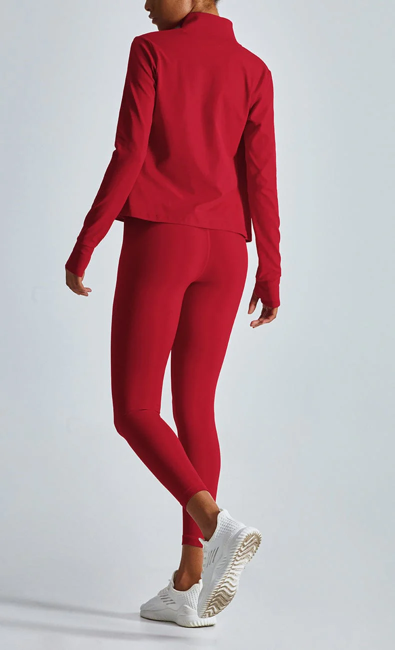 Two-Piece Jacket & High-Rise Leggings Set - Image 9
