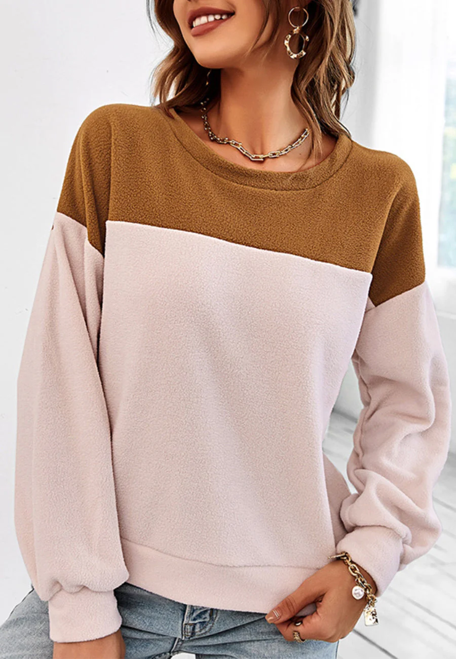 Two Tone Basic Fall Sweater - Image 2