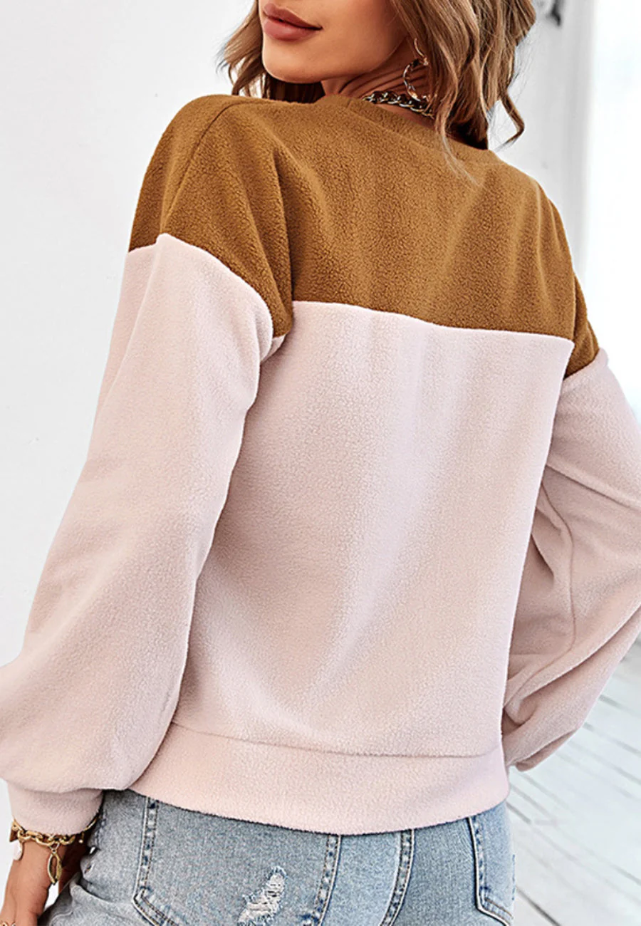 Two Tone Basic Fall Sweater - Image 4