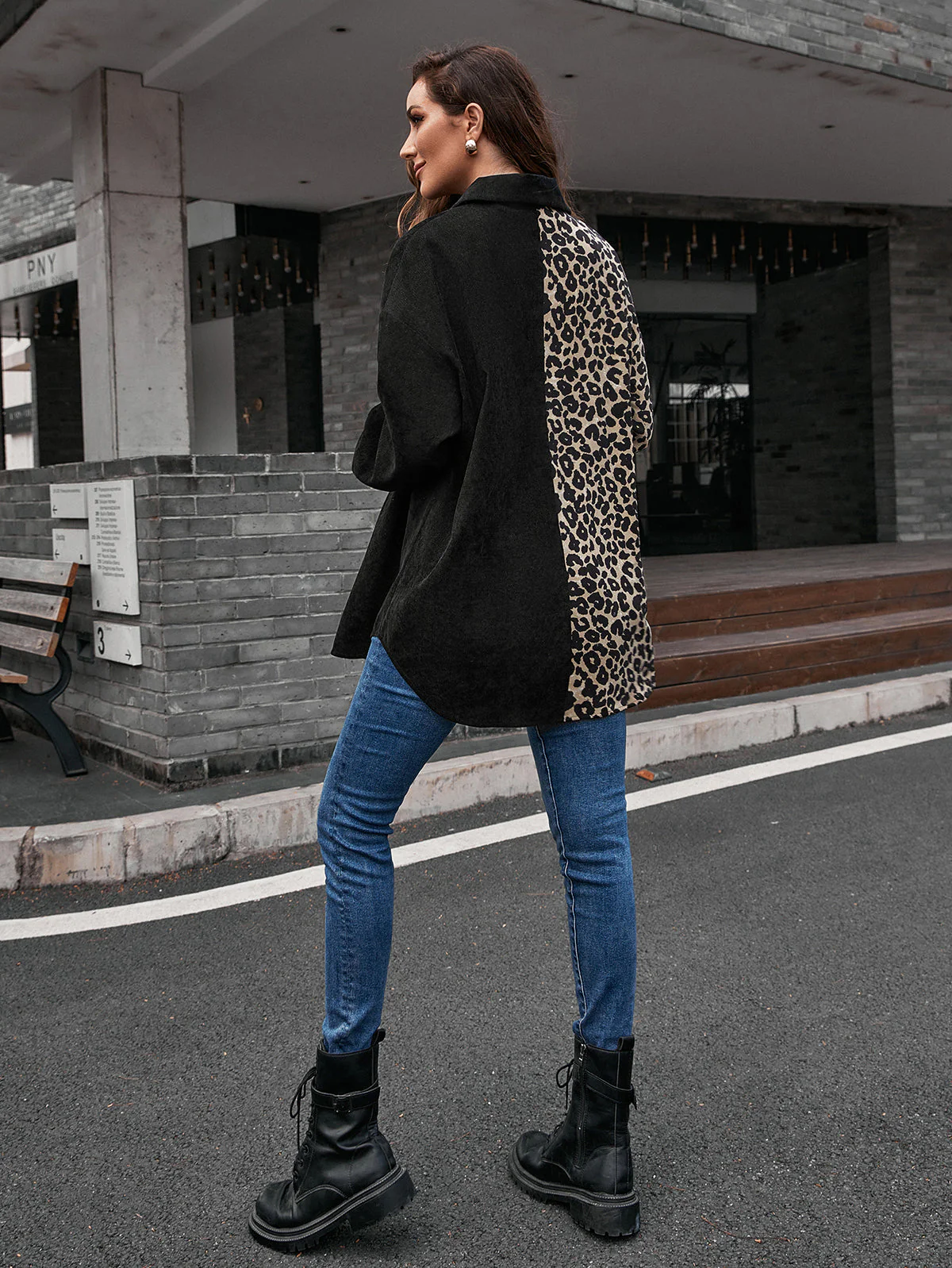 Two Tone Button Up Blouse - Image 11