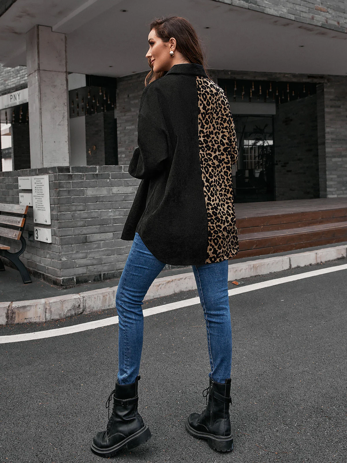 Two Tone Button Up Blouse - Image 5