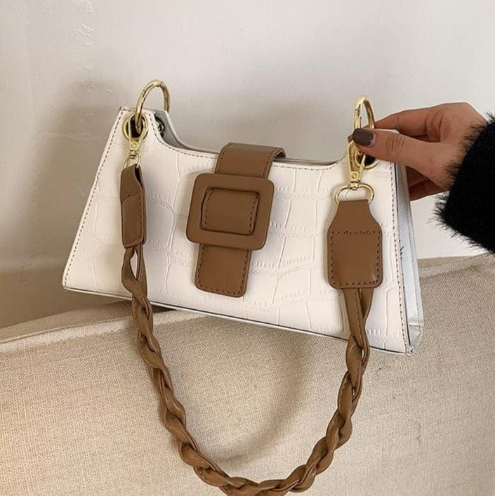 Two Tone Croc Shoulder Bag - Image 2
