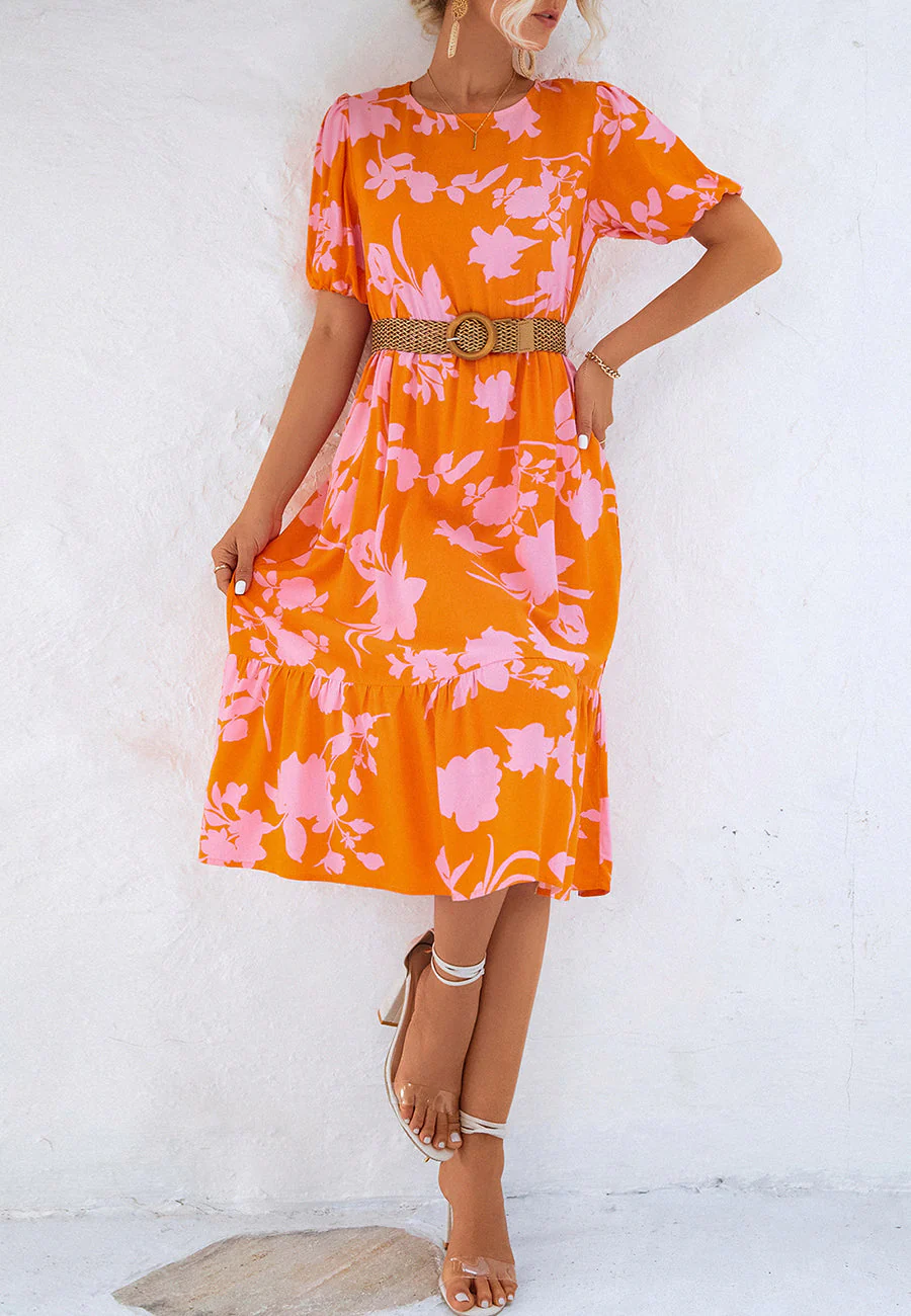 Two Tone Floral Dress - Image 14
