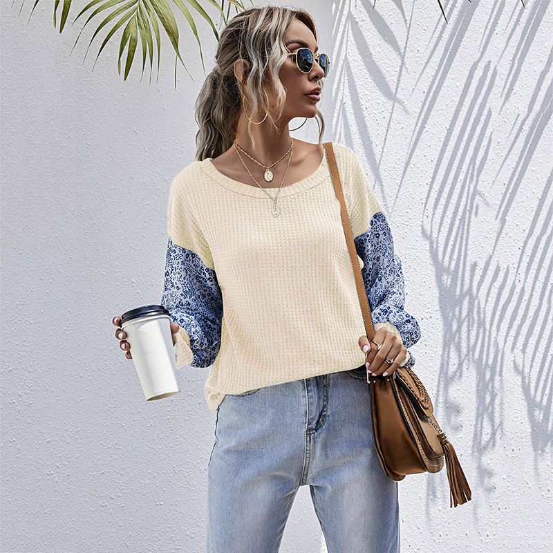 Two Tone Floral Print Sweater - Image 12