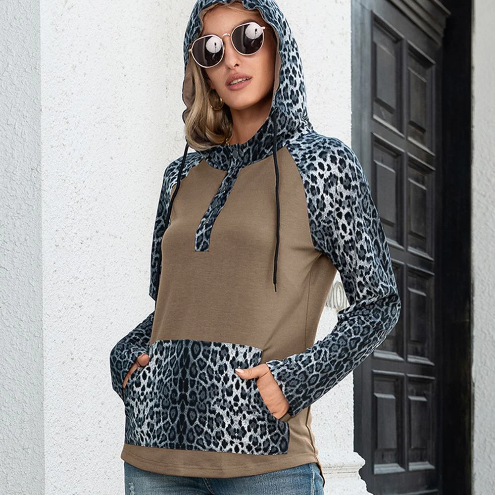 Two Tone Leopard Hoodie - Image 2