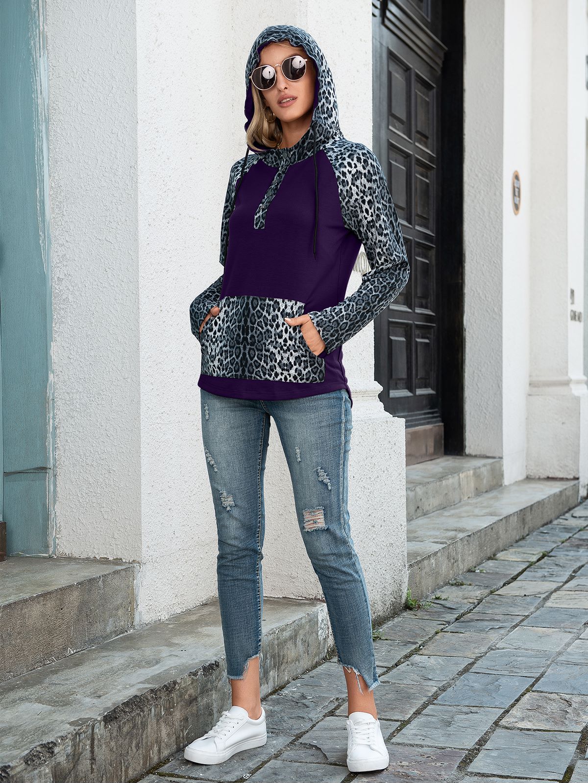 Two Tone Leopard Hoodie - Image 30
