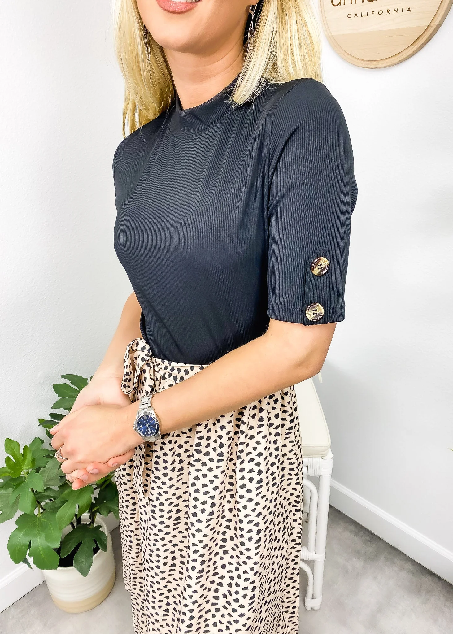 Two Tone Mock Neck Dress - Image 3