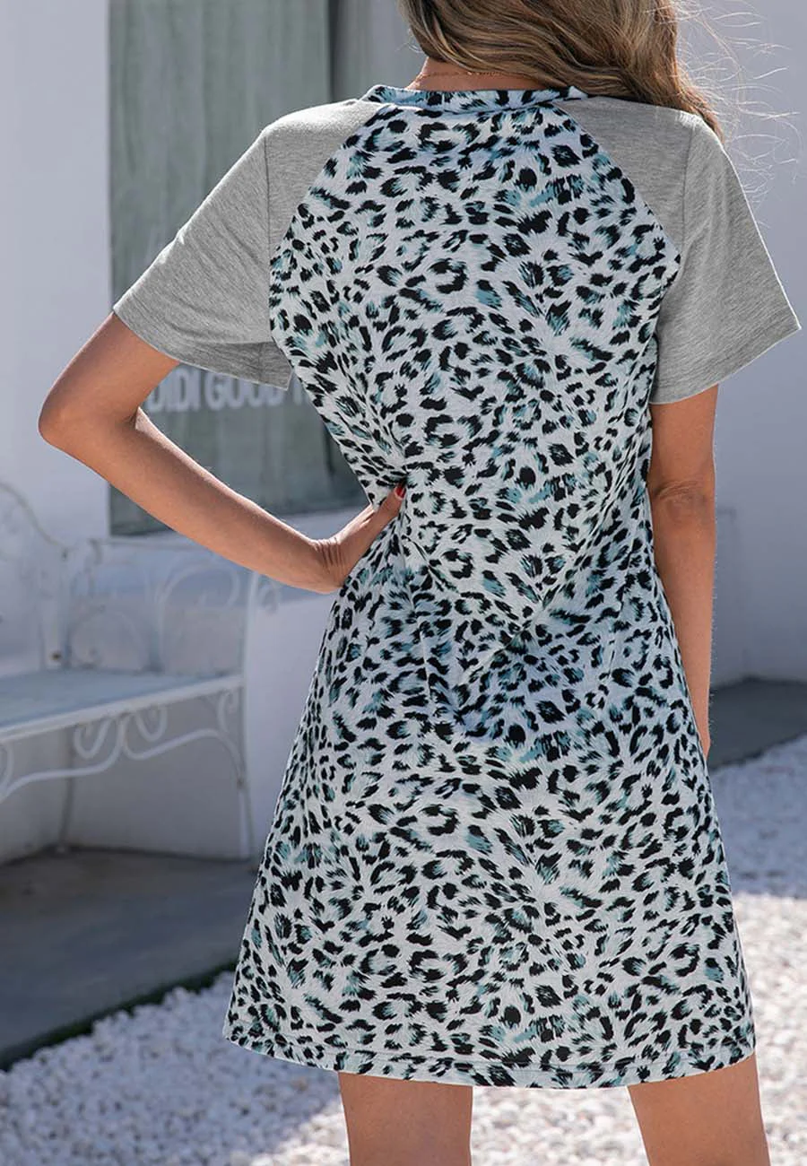 Two Tone Raglan Sleeve Dress - Image 3