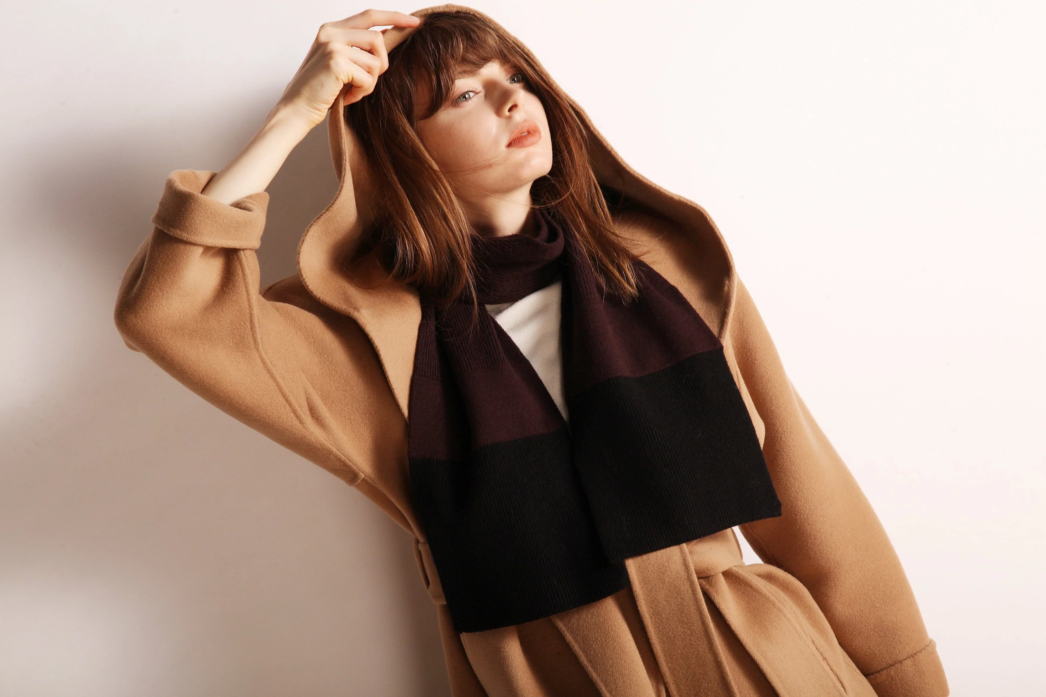Two Tone Ribbed Knit Scarf - Image 28