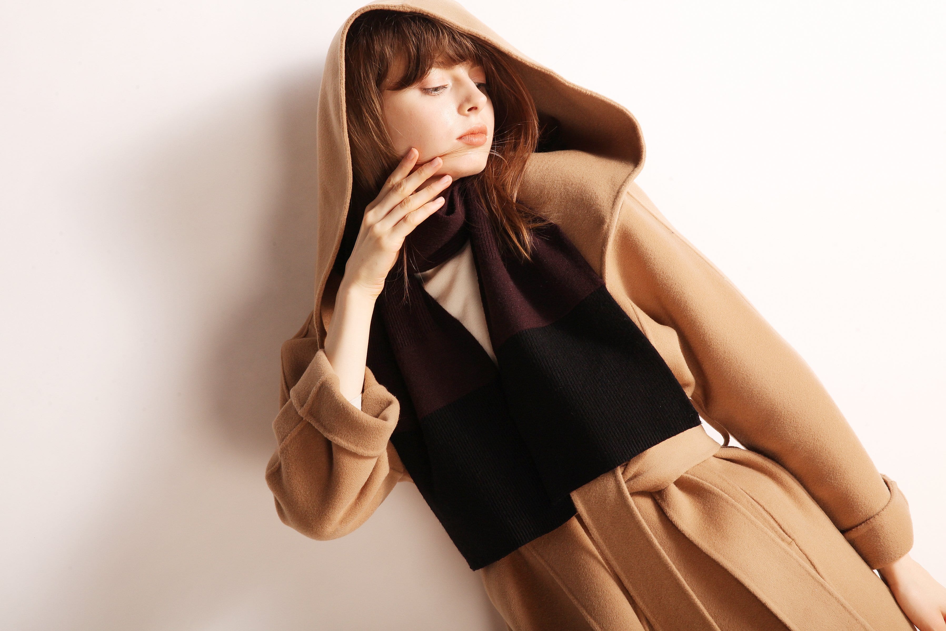 Two Tone Ribbed Knit Scarf - Image 29