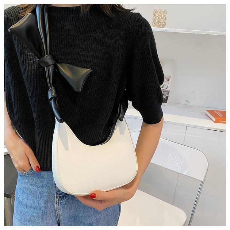 Two Tone Ribbon Strap Bag - Image 5