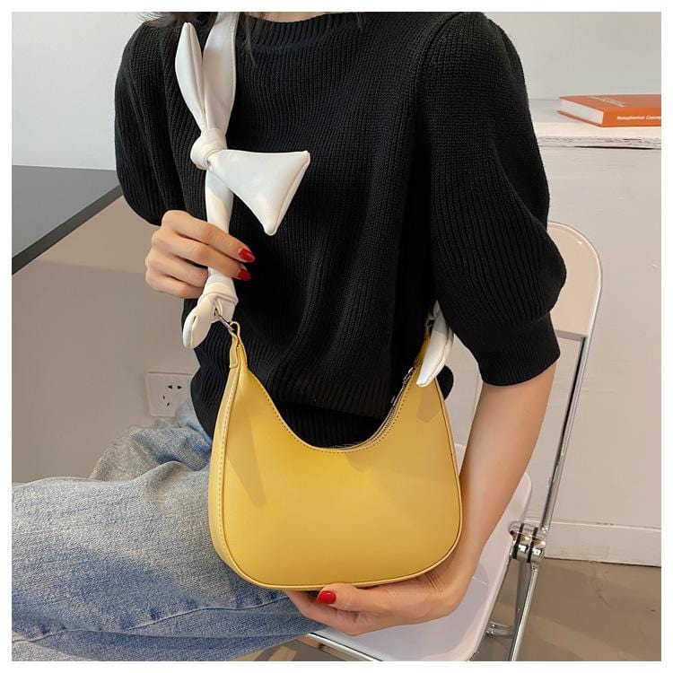Two Tone Ribbon Strap Bag - Image 7