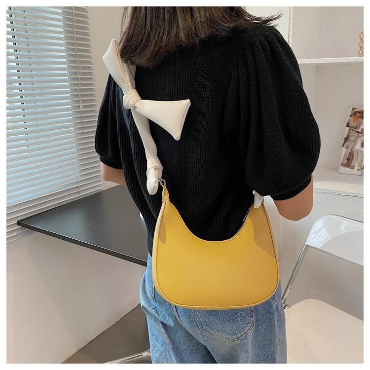Two Tone Ribbon Strap Bag - Image 8